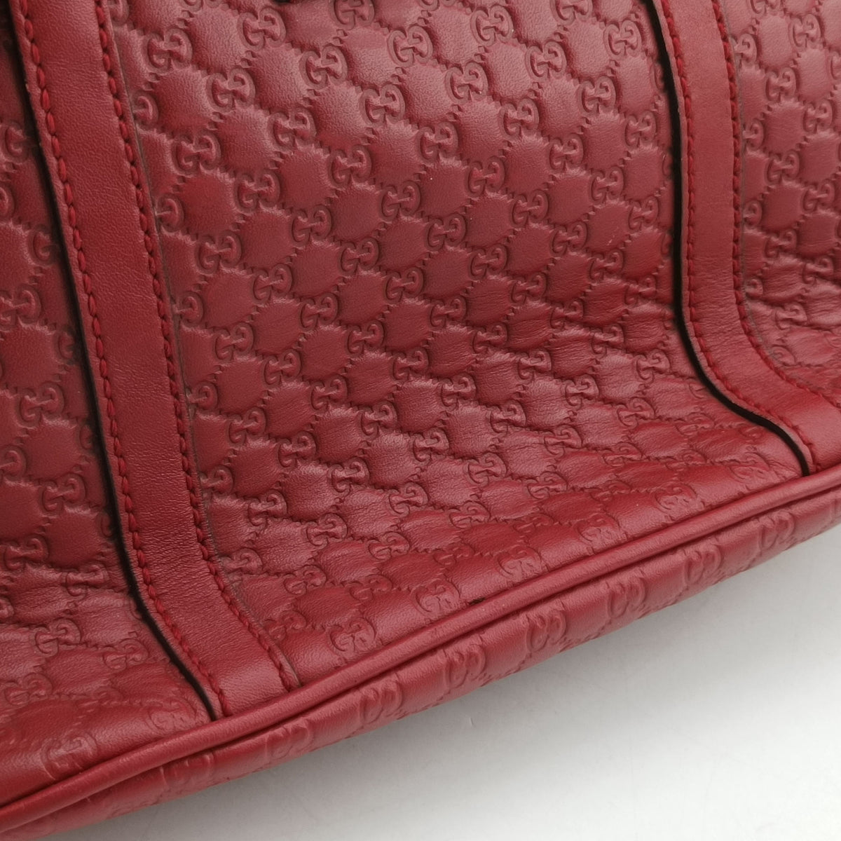 Pre-owned Gucci Microguccissima Red Leather 449654 shoulderbag | stylenewstar