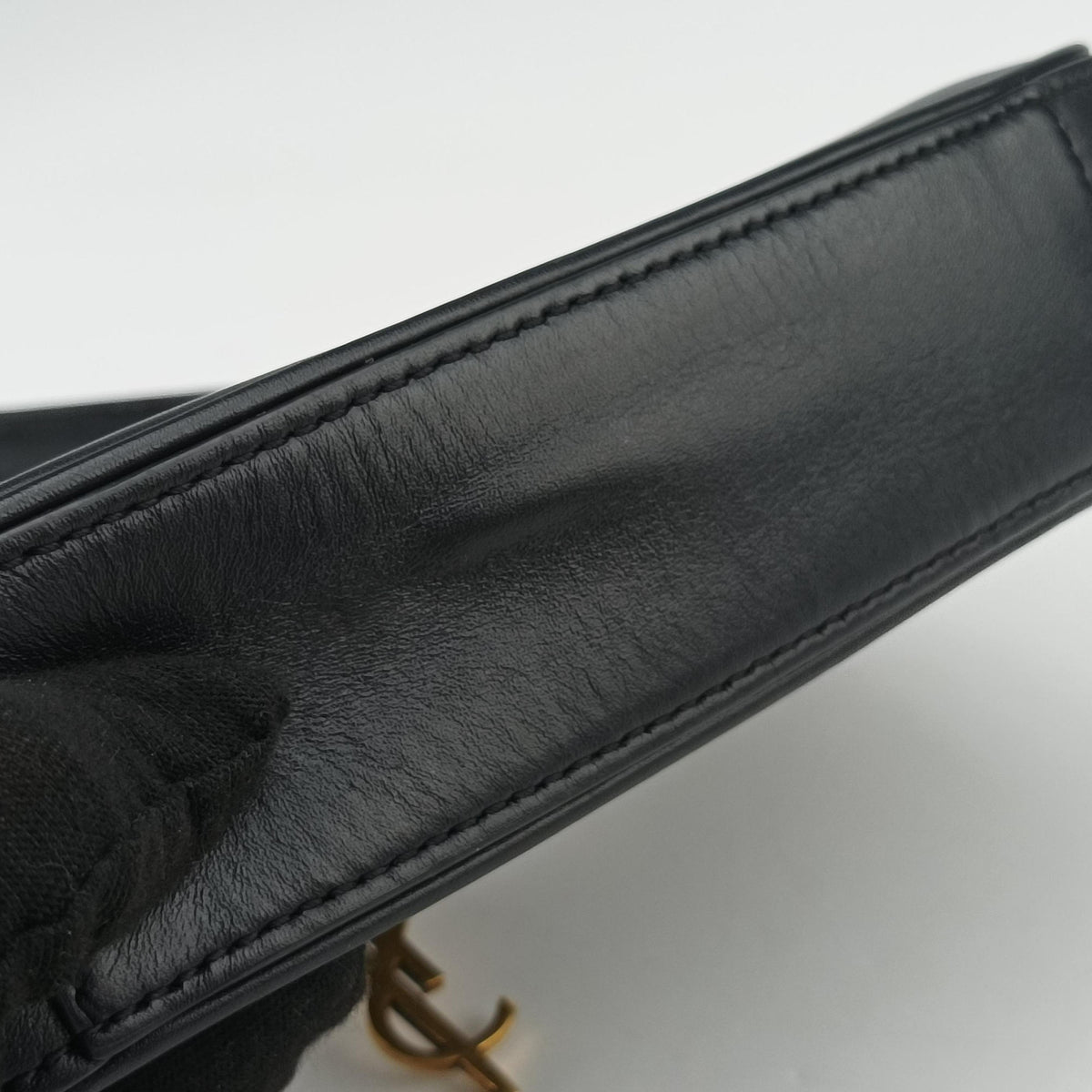 Pre-owned Yves Saint Laurent LE 5 a 7 Hobo Black Leather 710318 shoulderbag | stylenewstar