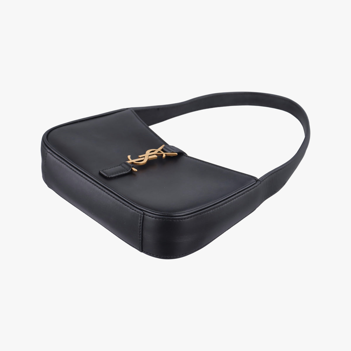 Pre-owned Yves Saint Laurent LE 5 a 7 Hobo Black Leather 710318 shoulderbag | stylenewstar