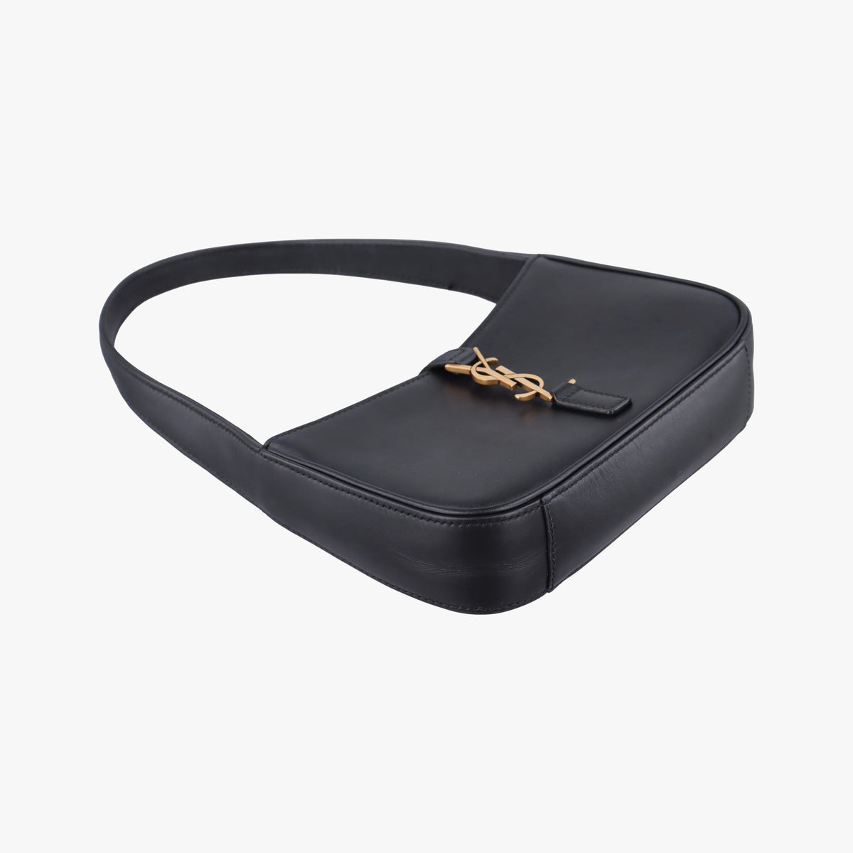 Pre-owned Yves Saint Laurent LE 5 a 7 Hobo Black Leather 710318 shoulderbag | stylenewstar