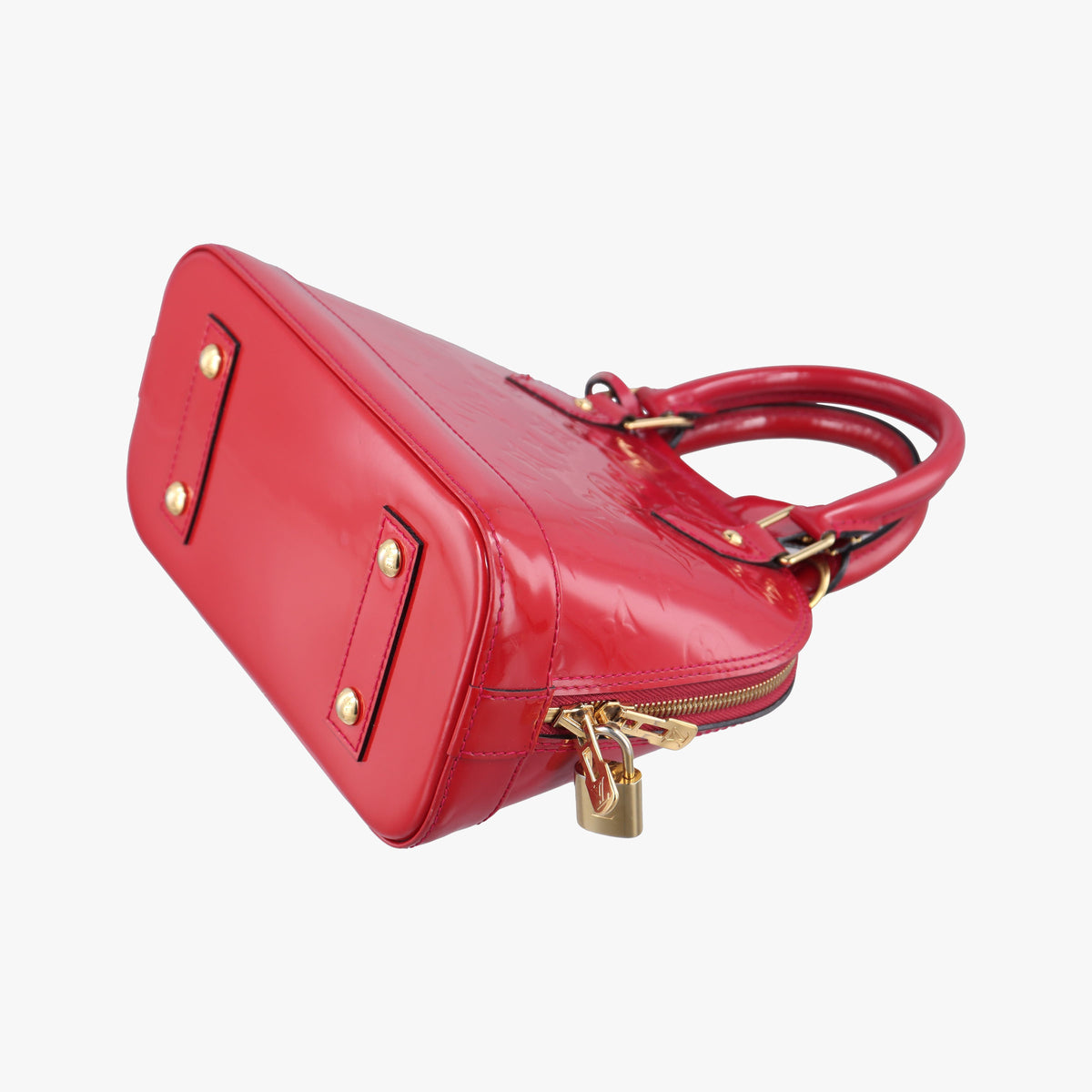 Pre-owned Louis Vuitton Alma BB pomme d'amour Vernis M90174 shoulderbag | stylenewstar