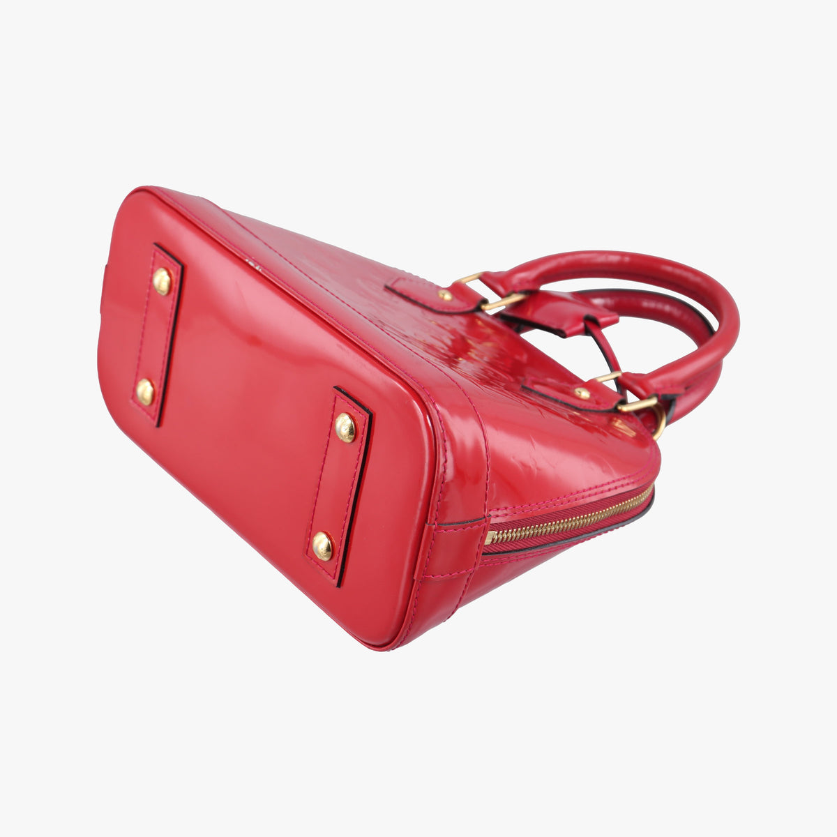 Pre-owned Louis Vuitton Alma BB pomme d'amour Vernis M90174 shoulderbag | stylenewstar