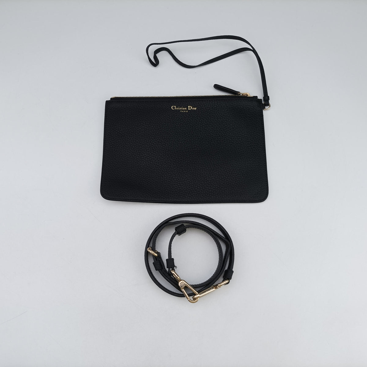Pre-owned Christian Dior Diorissimo Black Leather  shoulderbag | stylenewstar
