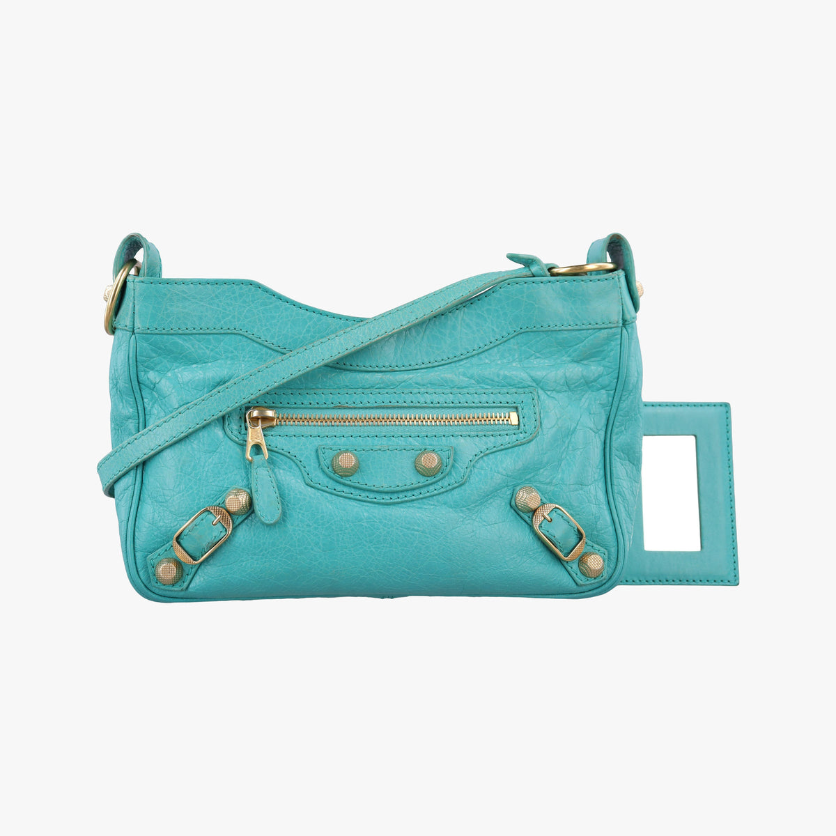 Pre-owned Balenciaga Motocross Giant Classic Hip Blue lambskin  shoulderbag | stylenewstar