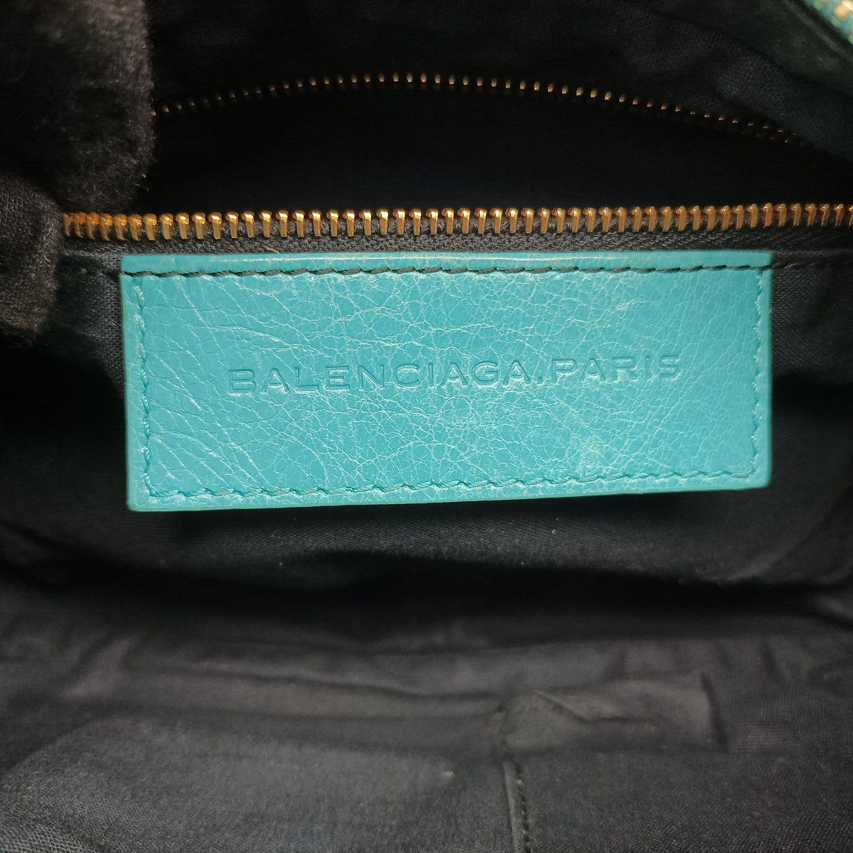 Pre-owned Balenciaga Motocross Giant Classic Hip Blue lambskin  shoulderbag | stylenewstar