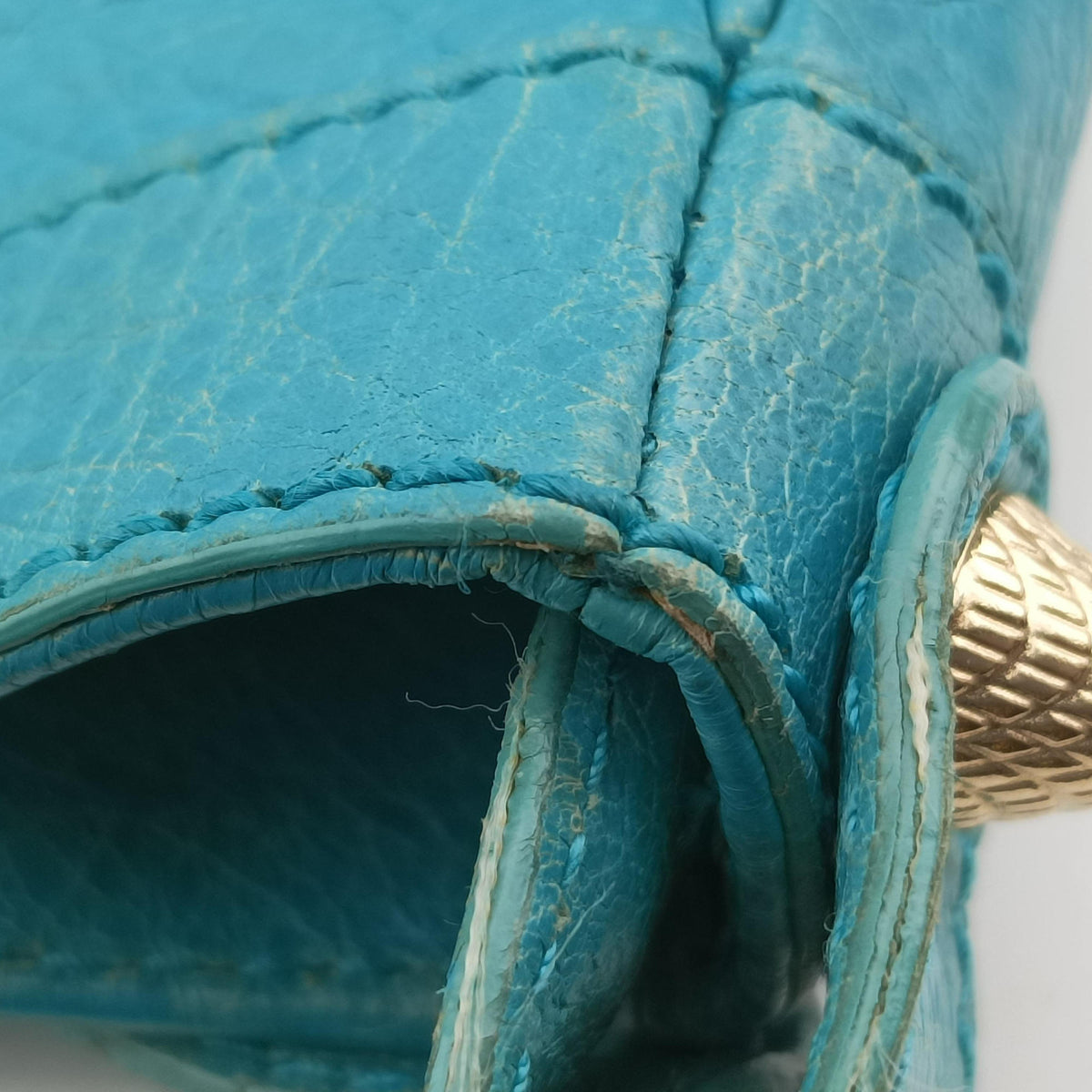 Pre-owned Balenciaga Motocross Giant Classic Hip Blue lambskin  shoulderbag | stylenewstar