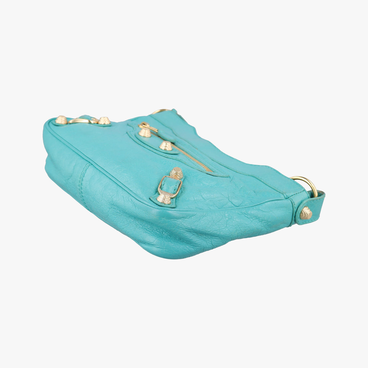 Pre-owned Balenciaga Motocross Giant Classic Hip Blue lambskin  shoulderbag | stylenewstar