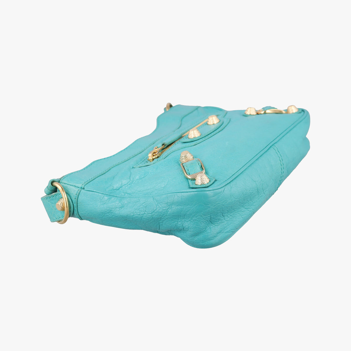 Pre-owned Balenciaga Motocross Giant Classic Hip Blue lambskin  shoulderbag | stylenewstar