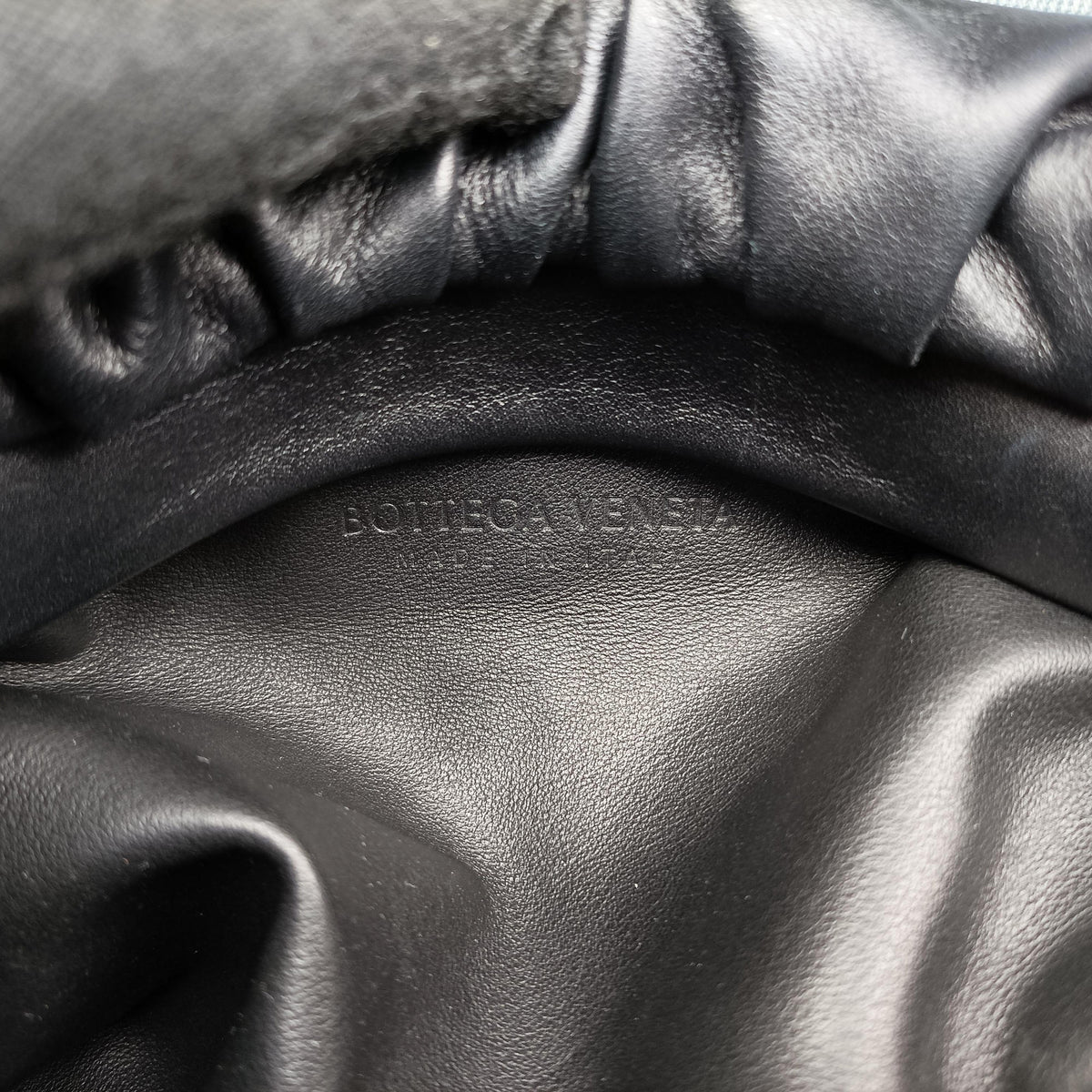 Pre-owned Bottega Veneta THE Chain Pouch Black lambskin  shoulderbag | stylenewstar