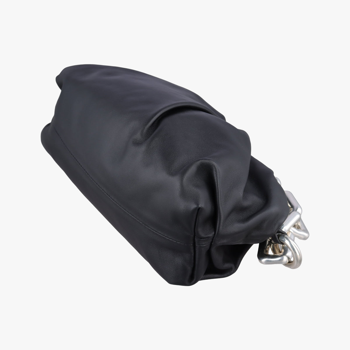 Pre-owned Bottega Veneta THE Chain Pouch Black lambskin  shoulderbag | stylenewstar