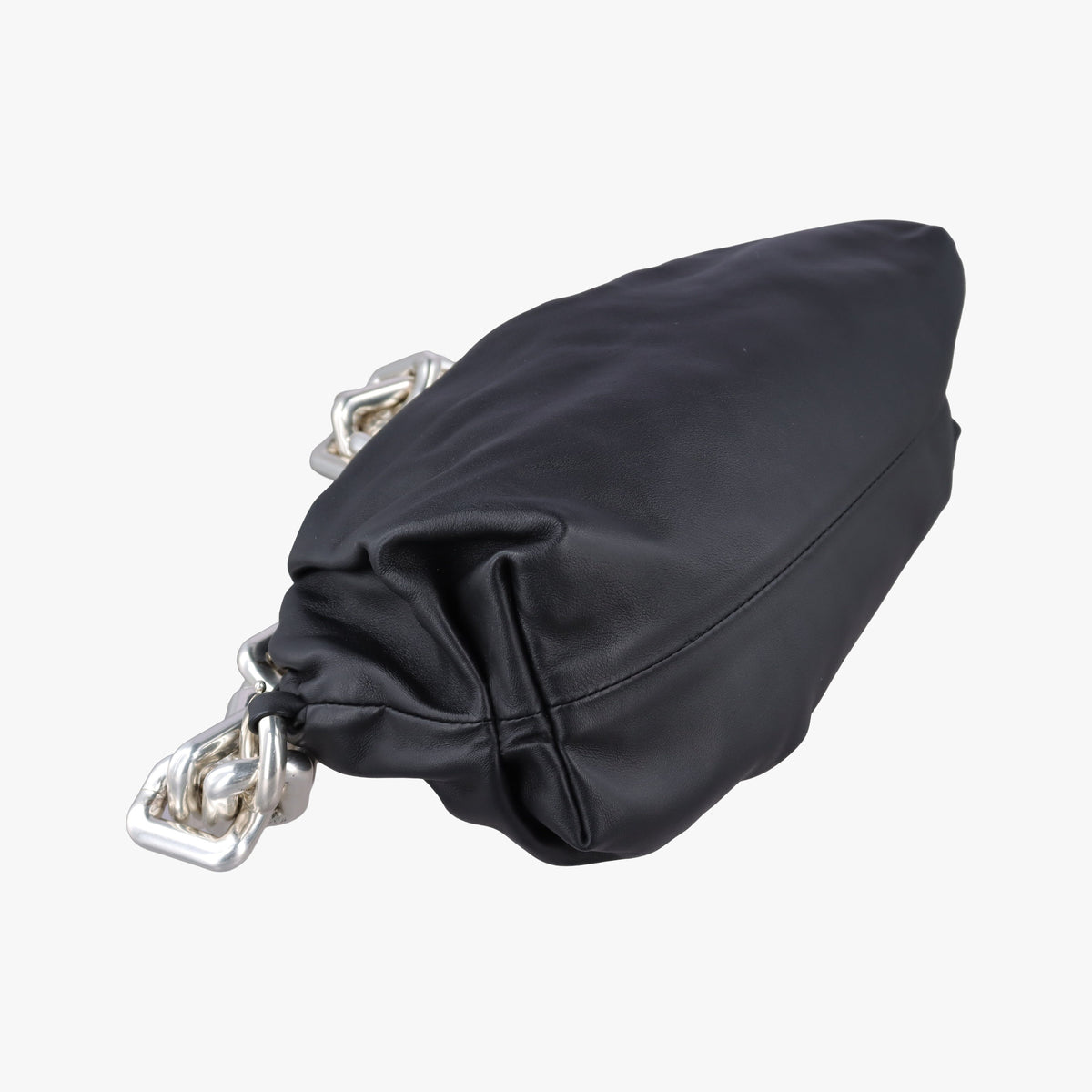 Pre-owned Bottega Veneta THE Chain Pouch Black lambskin  shoulderbag | stylenewstar