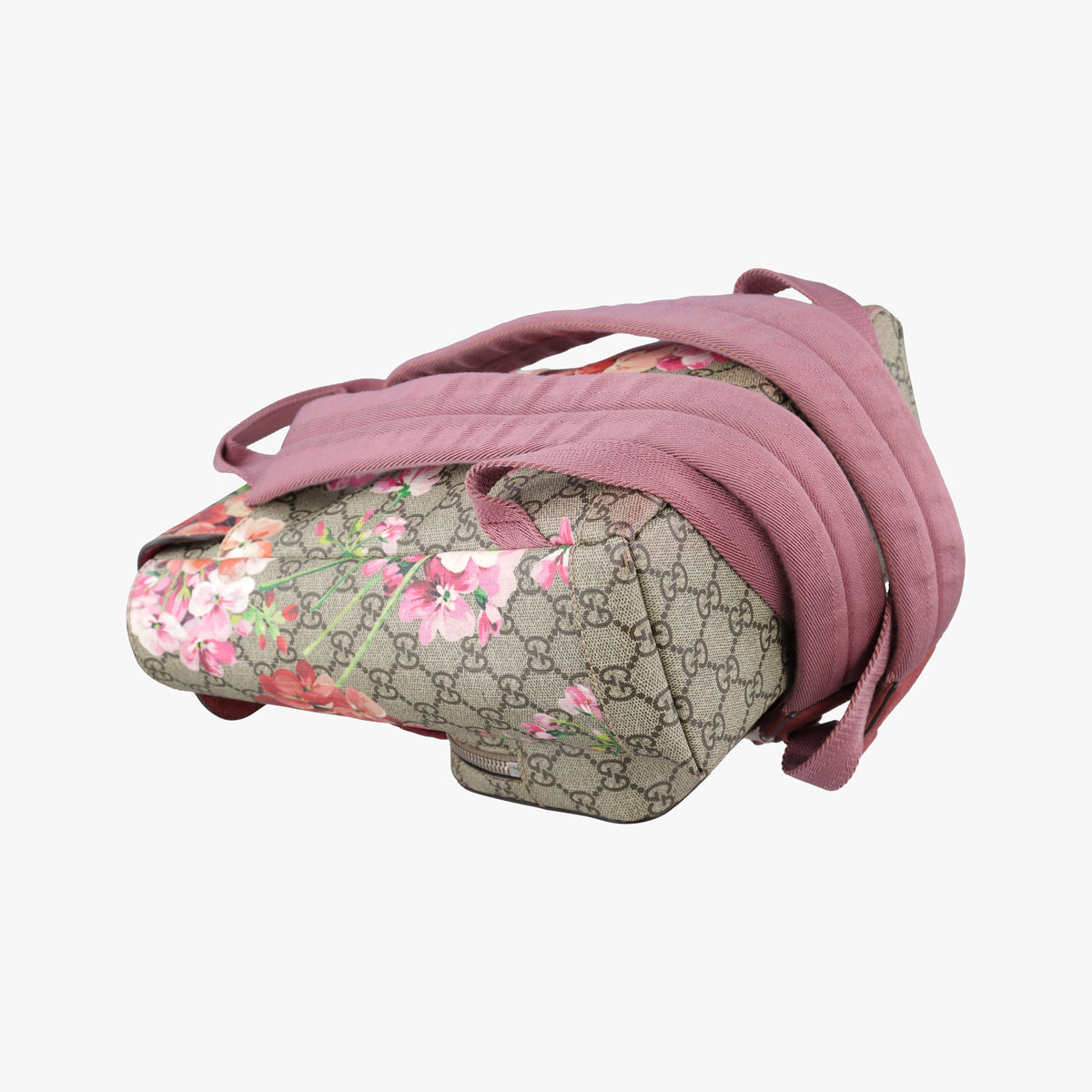 Pre-owned Gucci GG Blooms Brown PVC coated canvas 410544 backpack/rucksack | stylenewstar