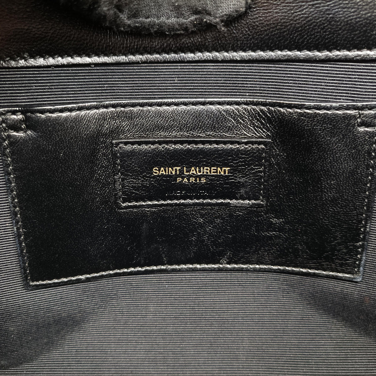 Pre-owned Yves Saint Laurent KATE Black velour 354119 shoulderbag | stylenewstar