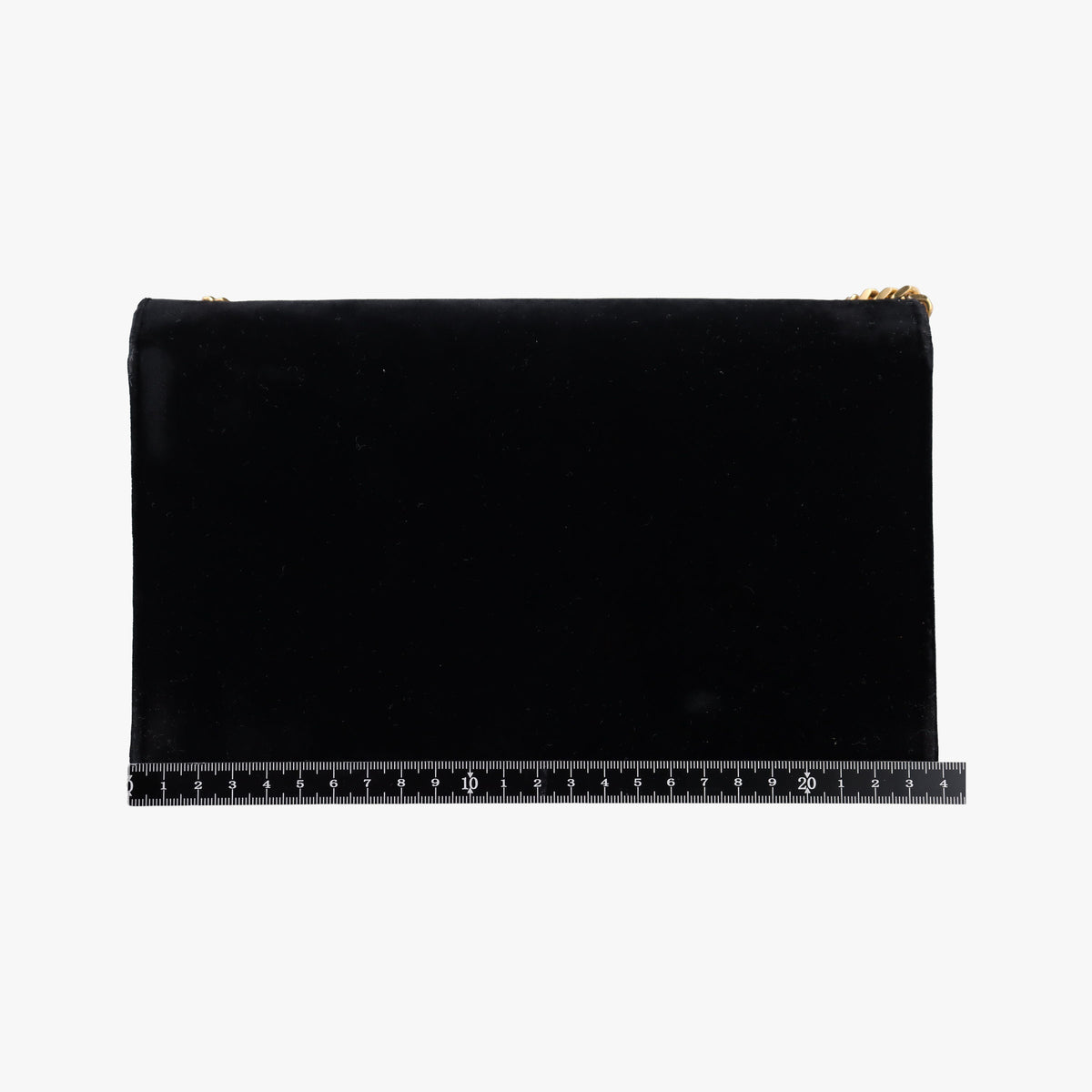 Pre-owned Yves Saint Laurent KATE Black velour 354119 shoulderbag | stylenewstar