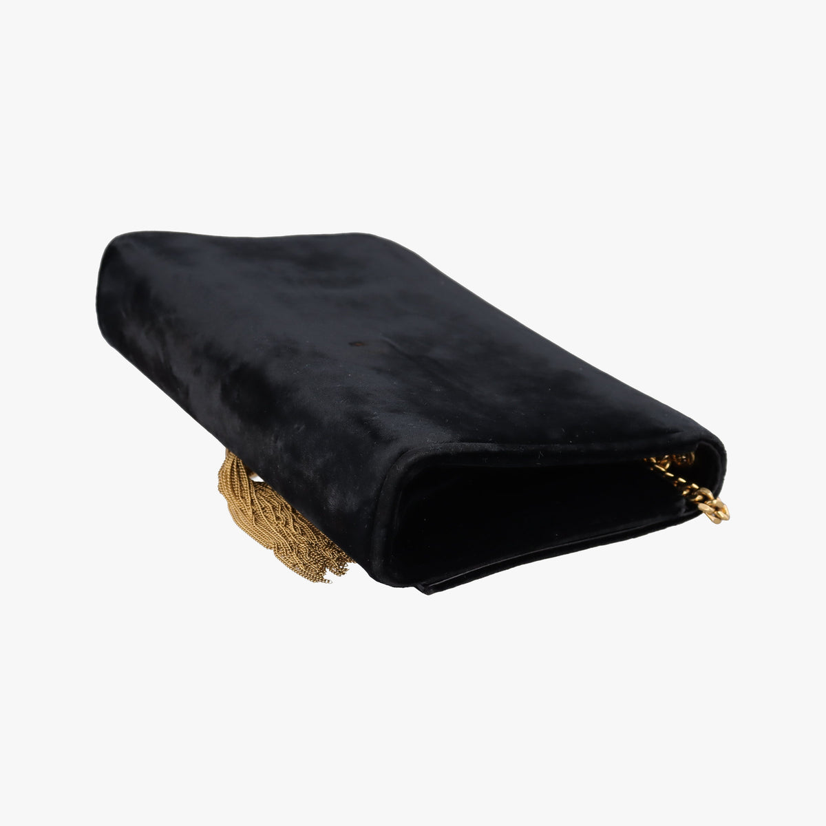 Pre-owned Yves Saint Laurent KATE Black velour 354119 shoulderbag | stylenewstar