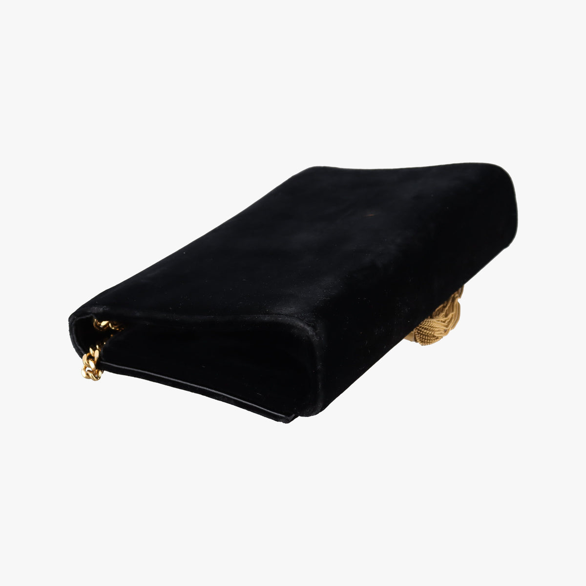 Pre-owned Yves Saint Laurent KATE Black velour 354119 shoulderbag | stylenewstar