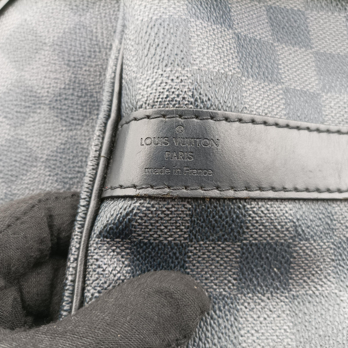 Secondhand Louis Vuitton Keepall Bandouliere 55 Noir Damier Graphite N41413 shoulderbag | stylenewstar