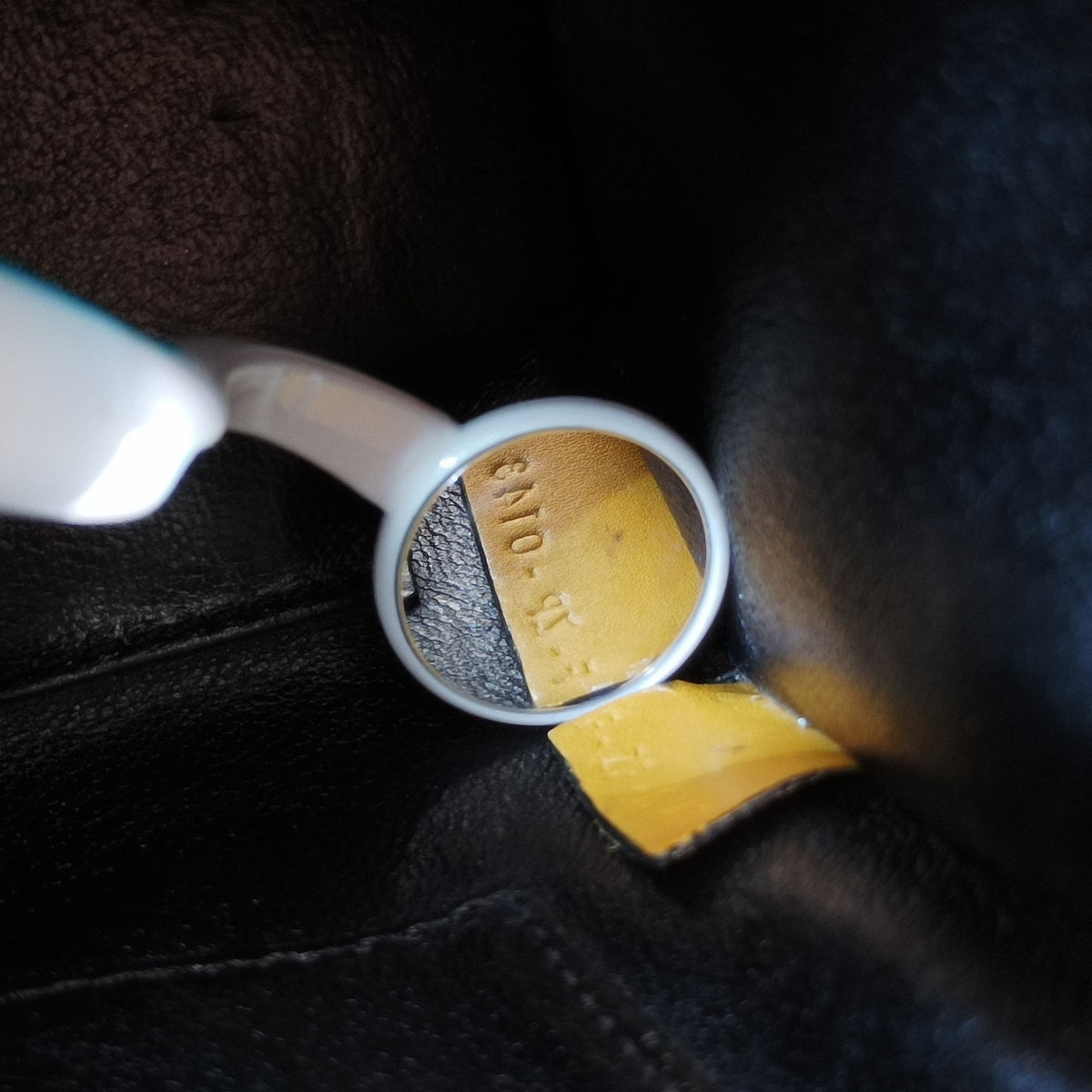 Pre-owned Celine luggage nano shopper Yellow×black Leather  shoulderbag | stylenewstar