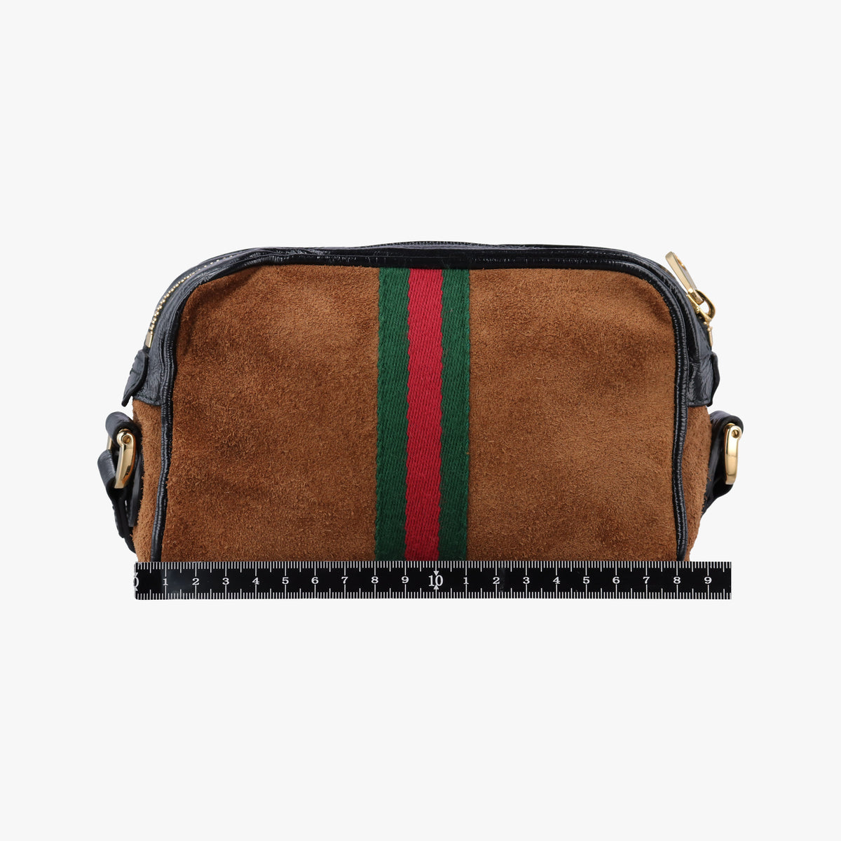 Pre-owned Gucci Ophidia Brown×black×multi Suede×leather 573321 shoulderbag | stylenewstar
