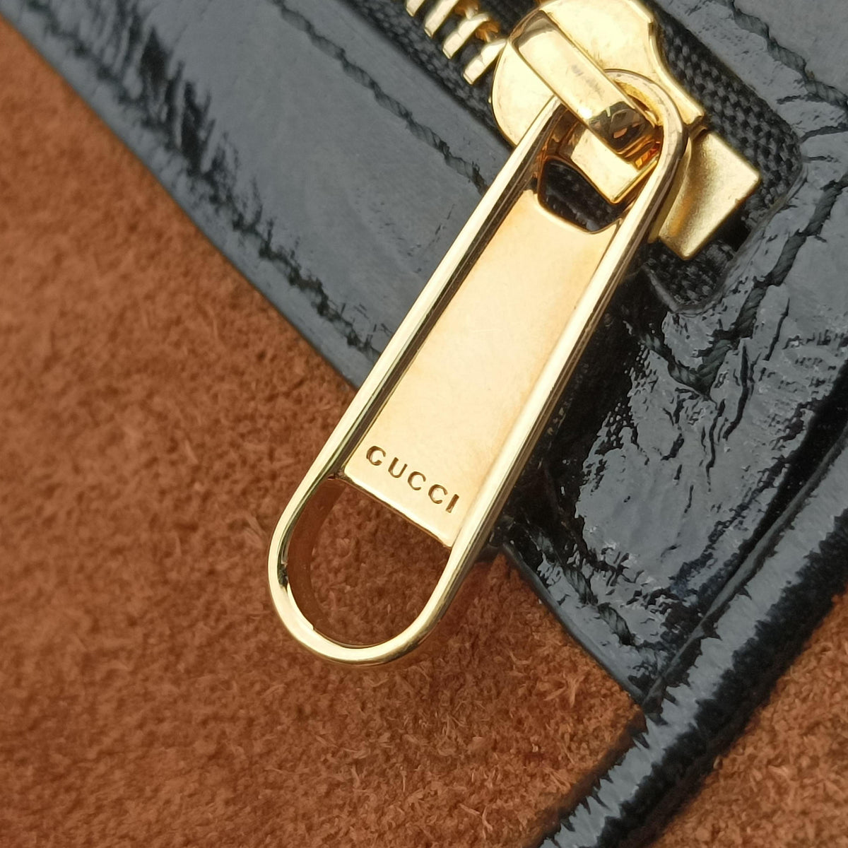 Pre-owned Gucci Ophidia Brown×black×multi Suede×leather 573321 shoulderbag | stylenewstar