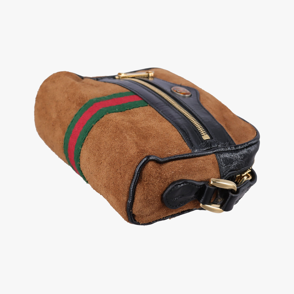 Pre-owned Gucci Ophidia Brown×black×multi Suede×leather 573321 shoulderbag | stylenewstar