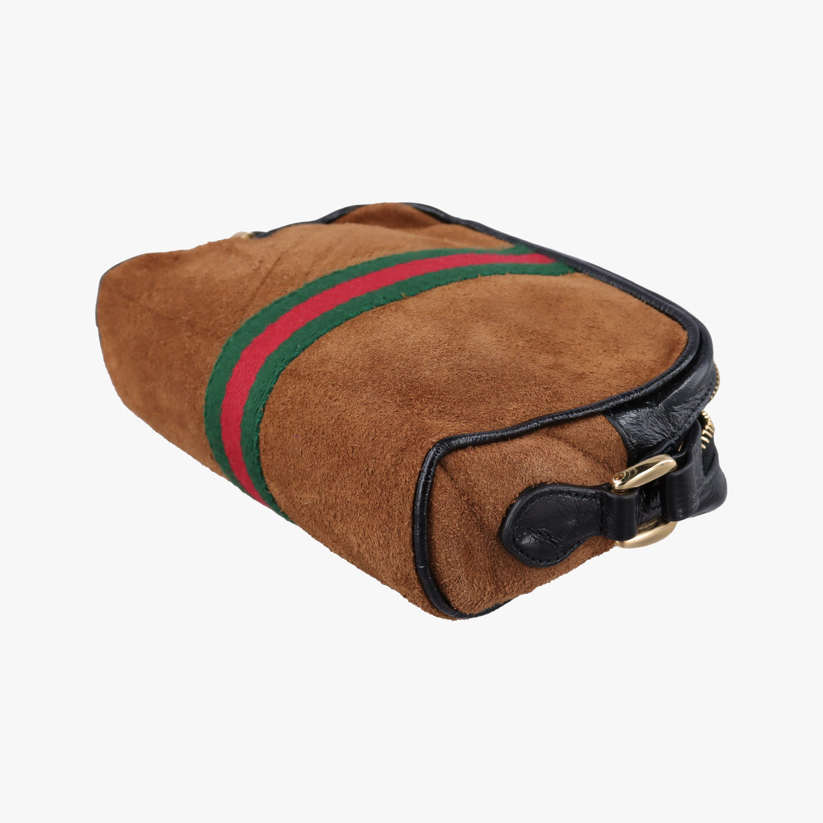 Pre-owned Gucci Ophidia Brown×black×multi Suede×leather 573321 shoulderbag | stylenewstar