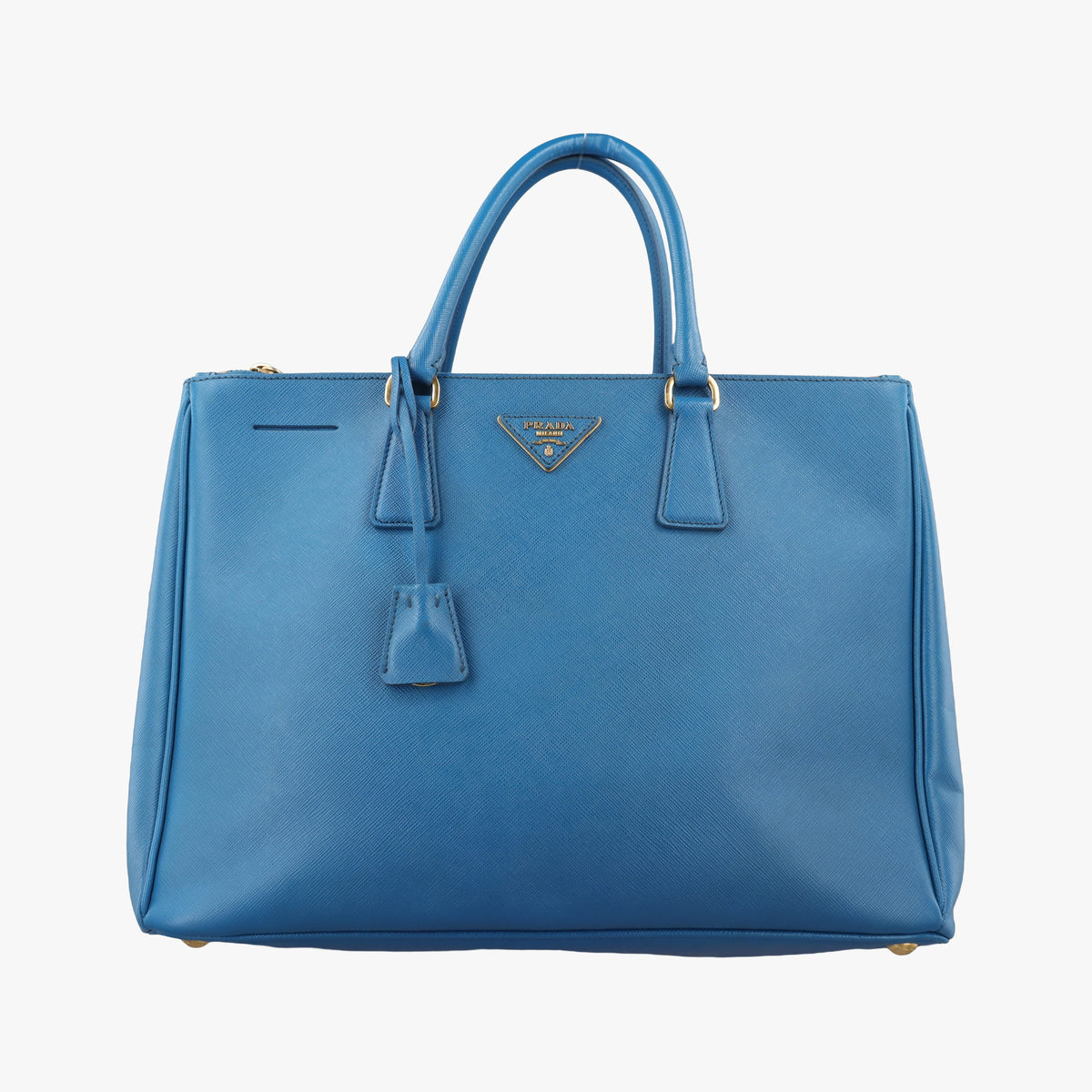 Pre-owned Prada Galleria Blue SAFFIANO Leather BN1786 handbag | stylenewstar