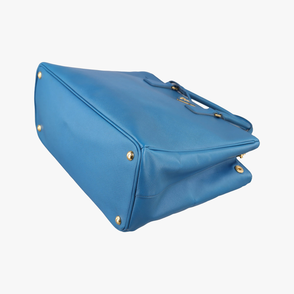 Pre-owned Prada Galleria Blue SAFFIANO Leather BN1786 handbag | stylenewstar