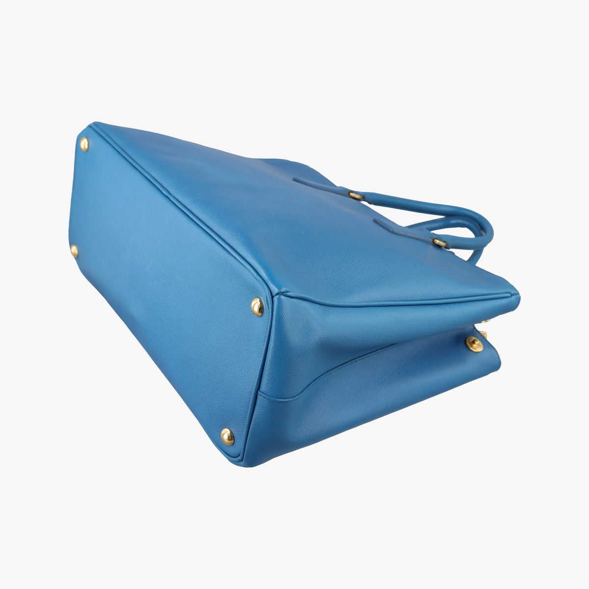 Pre-owned Prada Galleria Blue SAFFIANO Leather BN1786 handbag | stylenewstar