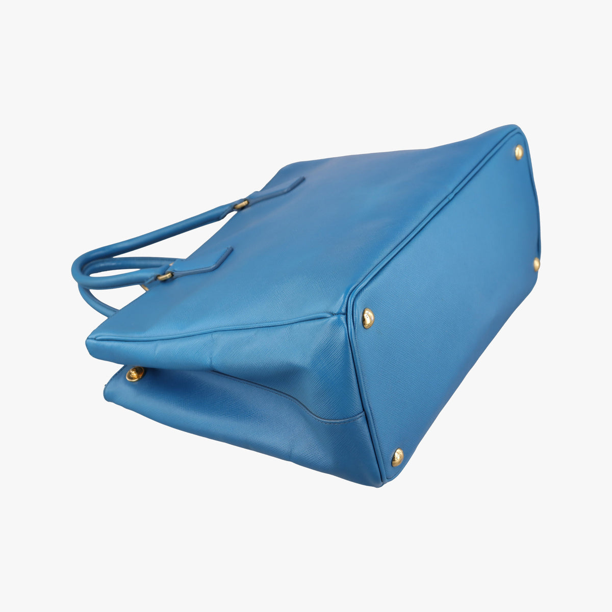 Pre-owned Prada Galleria Blue SAFFIANO Leather BN1786 handbag | stylenewstar