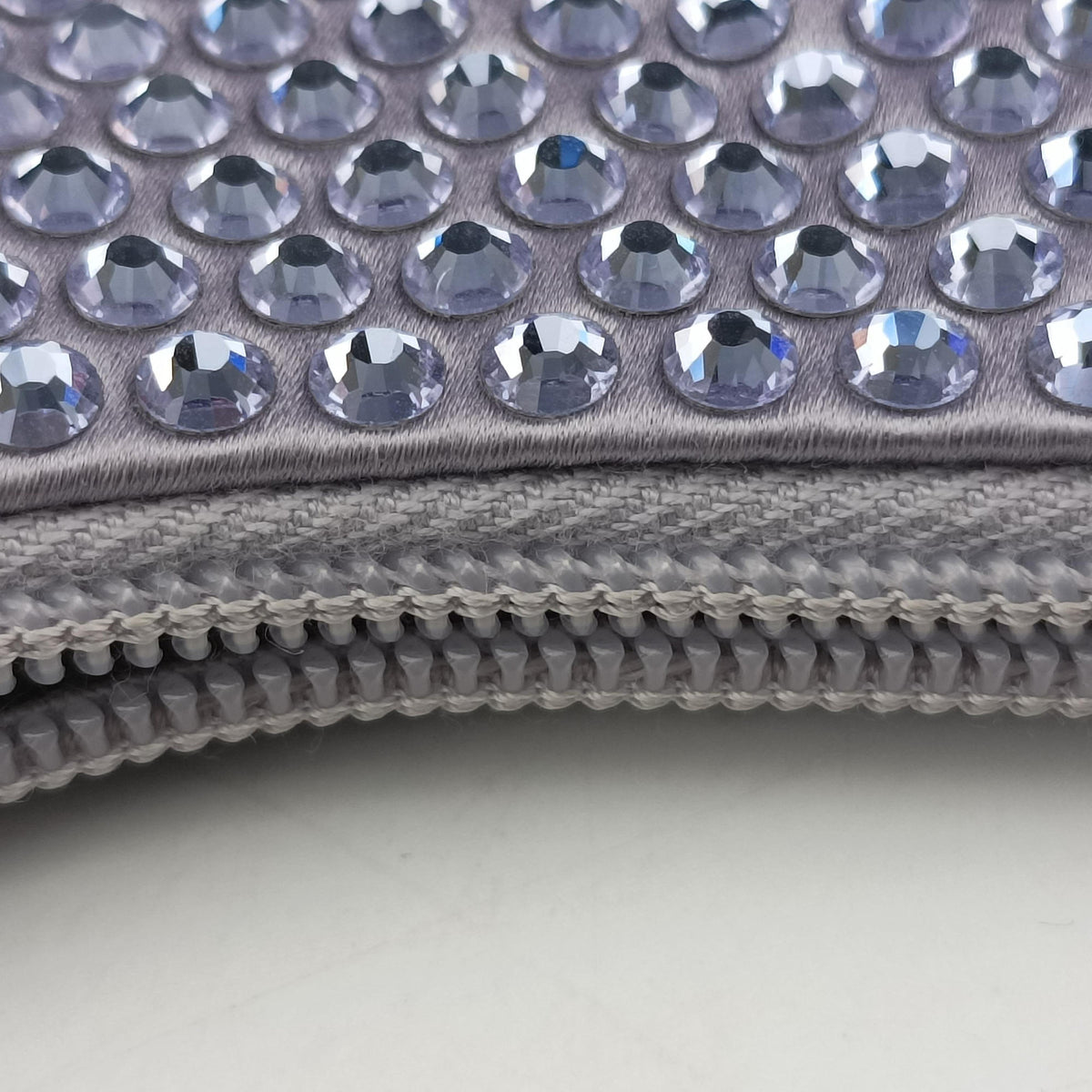 Pre-owned Prada Re-Edition 2000 Hobo Purple Satin×Rhinestones 1BC515 handbag | stylenewstar