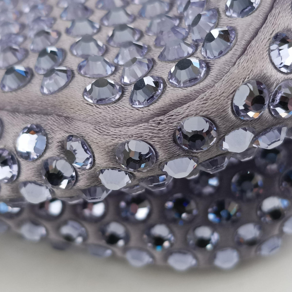 Pre-owned Prada Re-Edition 2000 Hobo Purple Satin×Rhinestones 1BC515 handbag | stylenewstar