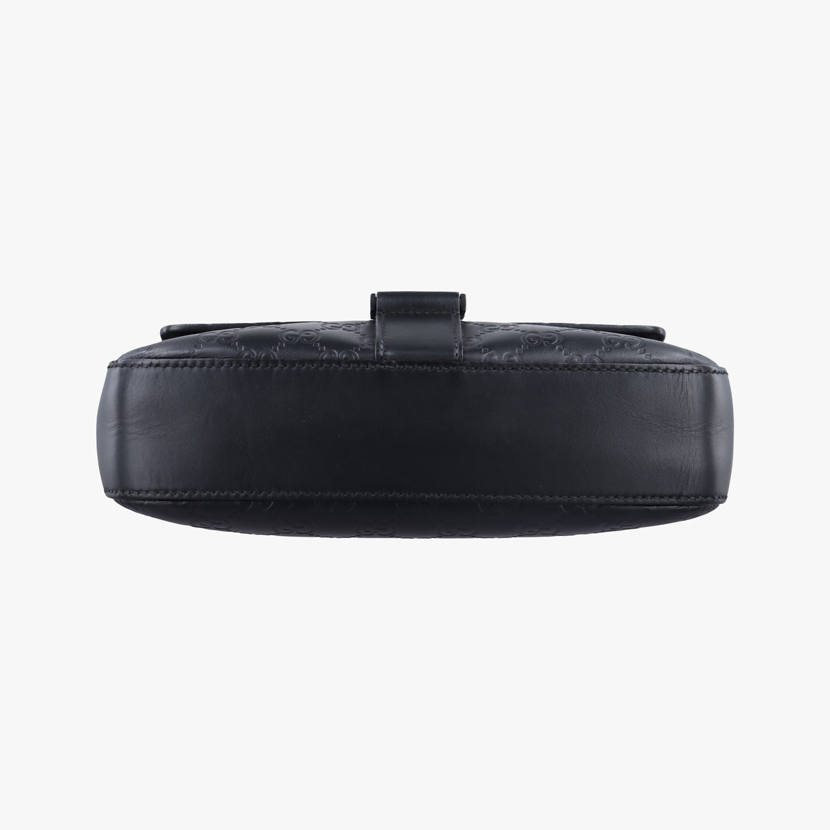 Pre-owned Gucci GG Plus GG Supreme Black Leather 406368 shoulderbag | stylenewstar
