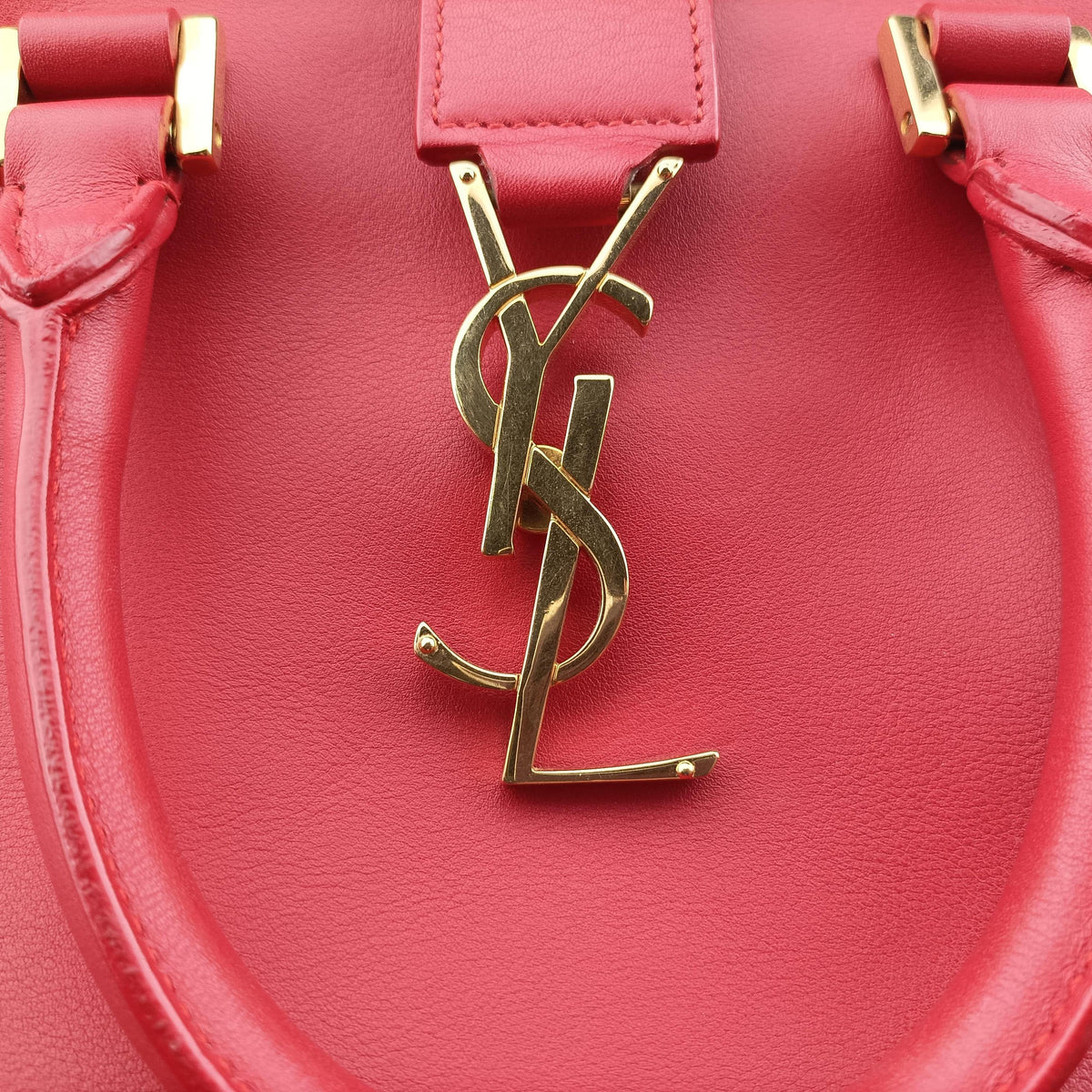 Secondhand Yves Saint Laurent BABY CABAS Red Leather 394461 shoulderbag | stylenewstar