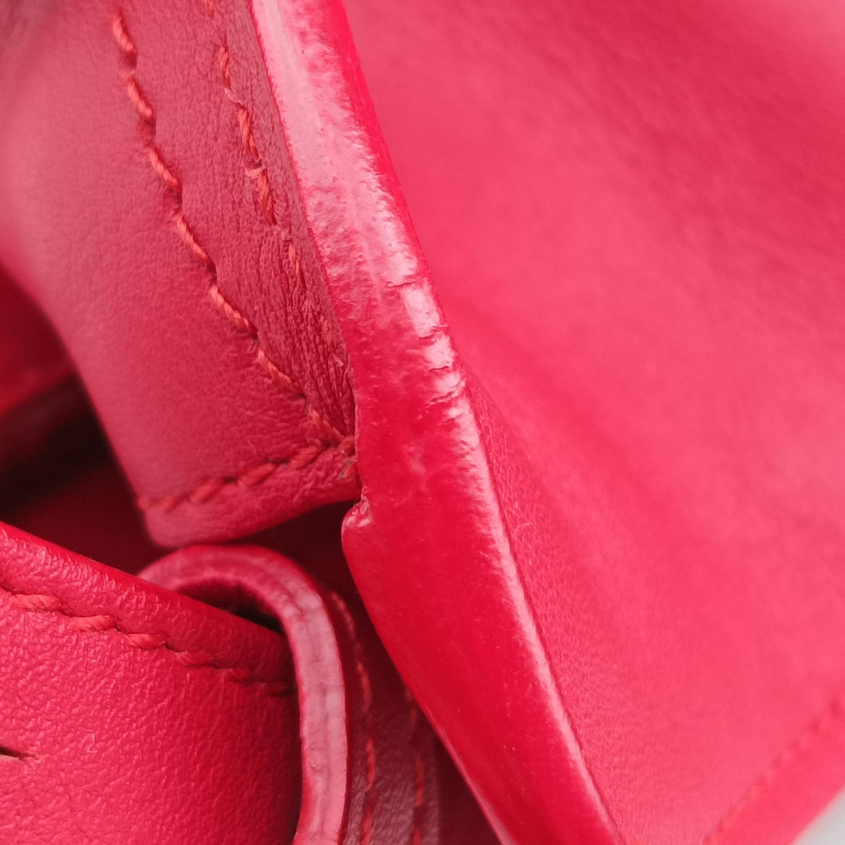 Secondhand Yves Saint Laurent BABY CABAS Red Leather 394461 shoulderbag | stylenewstar