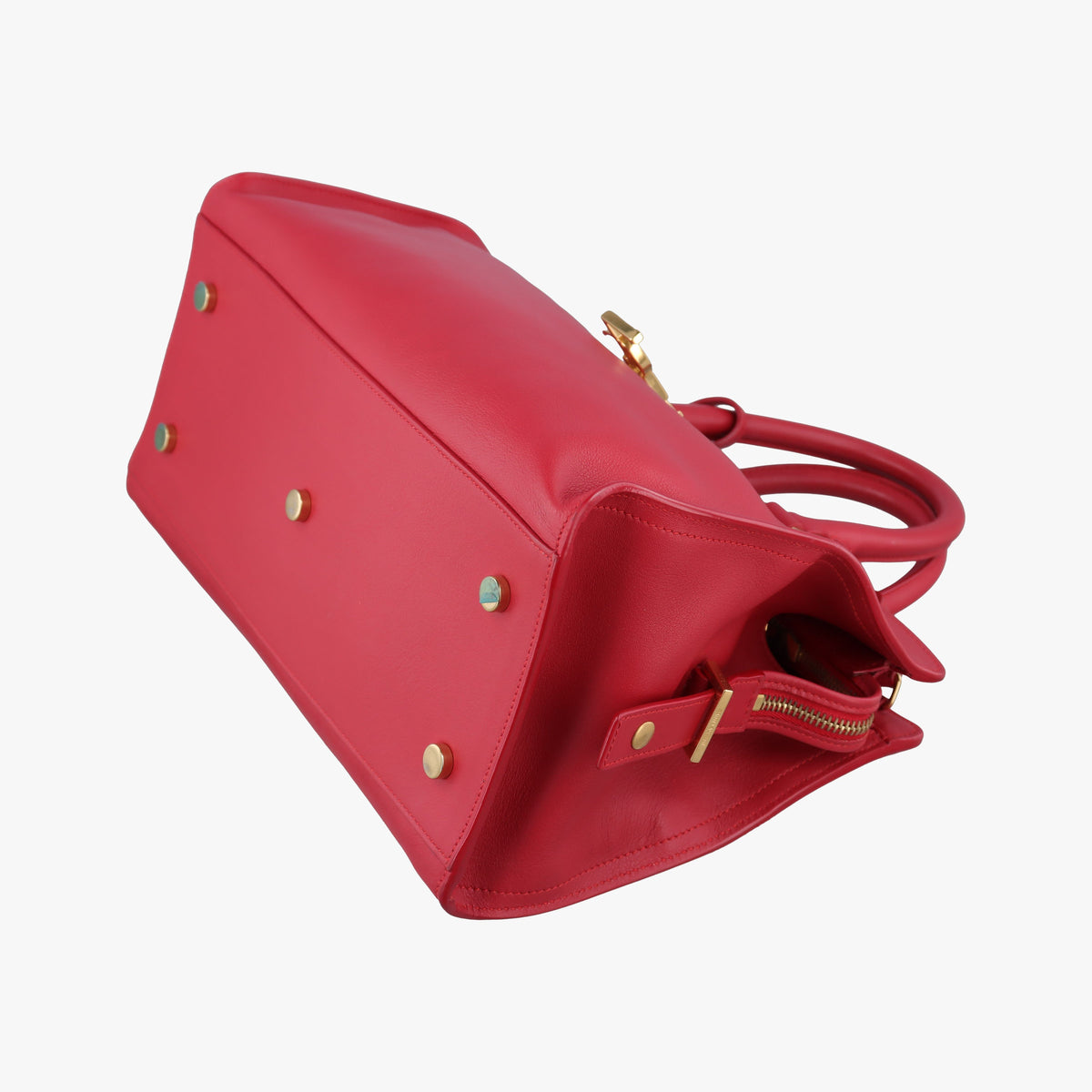 Secondhand Yves Saint Laurent BABY CABAS Red Leather 394461 shoulderbag | stylenewstar