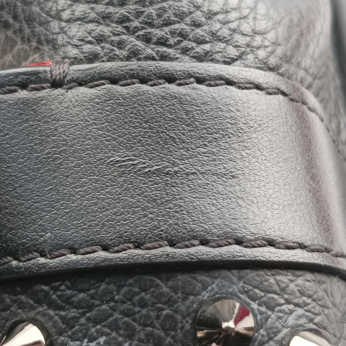 Pre-owned Christian Louboutin Explora funk Black×Red leather  backpack/rucksack | stylenewstar