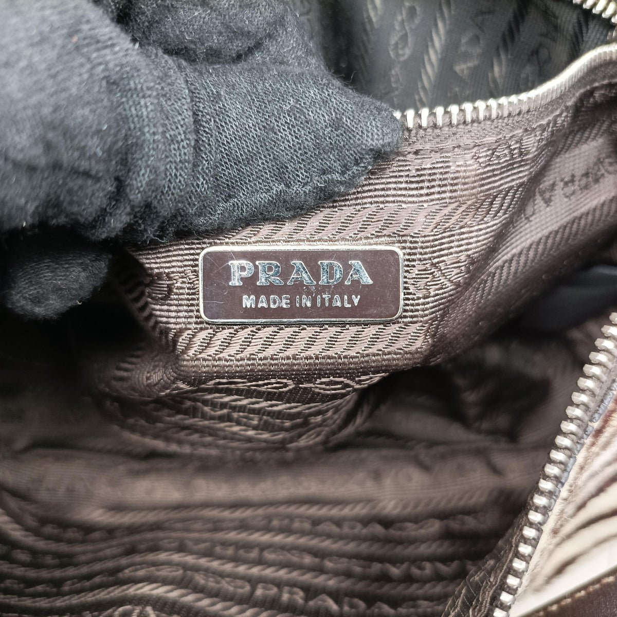 Secondhand Prada AnimalierZebra Print Brown×White Pony Hair  handbag | stylenewstar