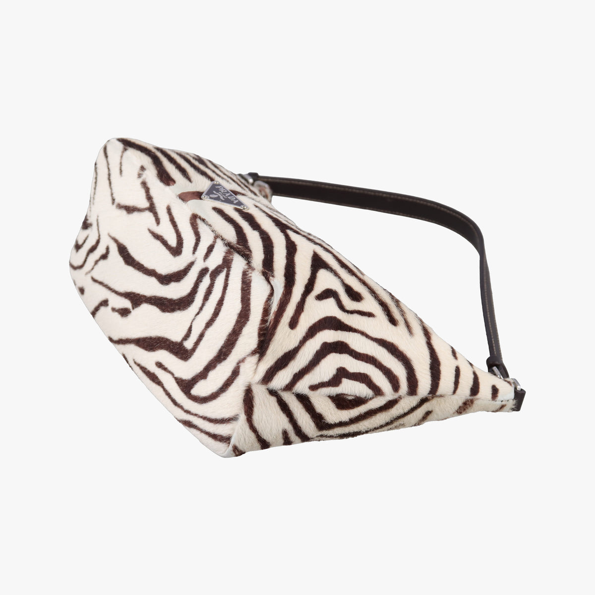 Secondhand Prada AnimalierZebra Print Brown×White Pony Hair  handbag | stylenewstar