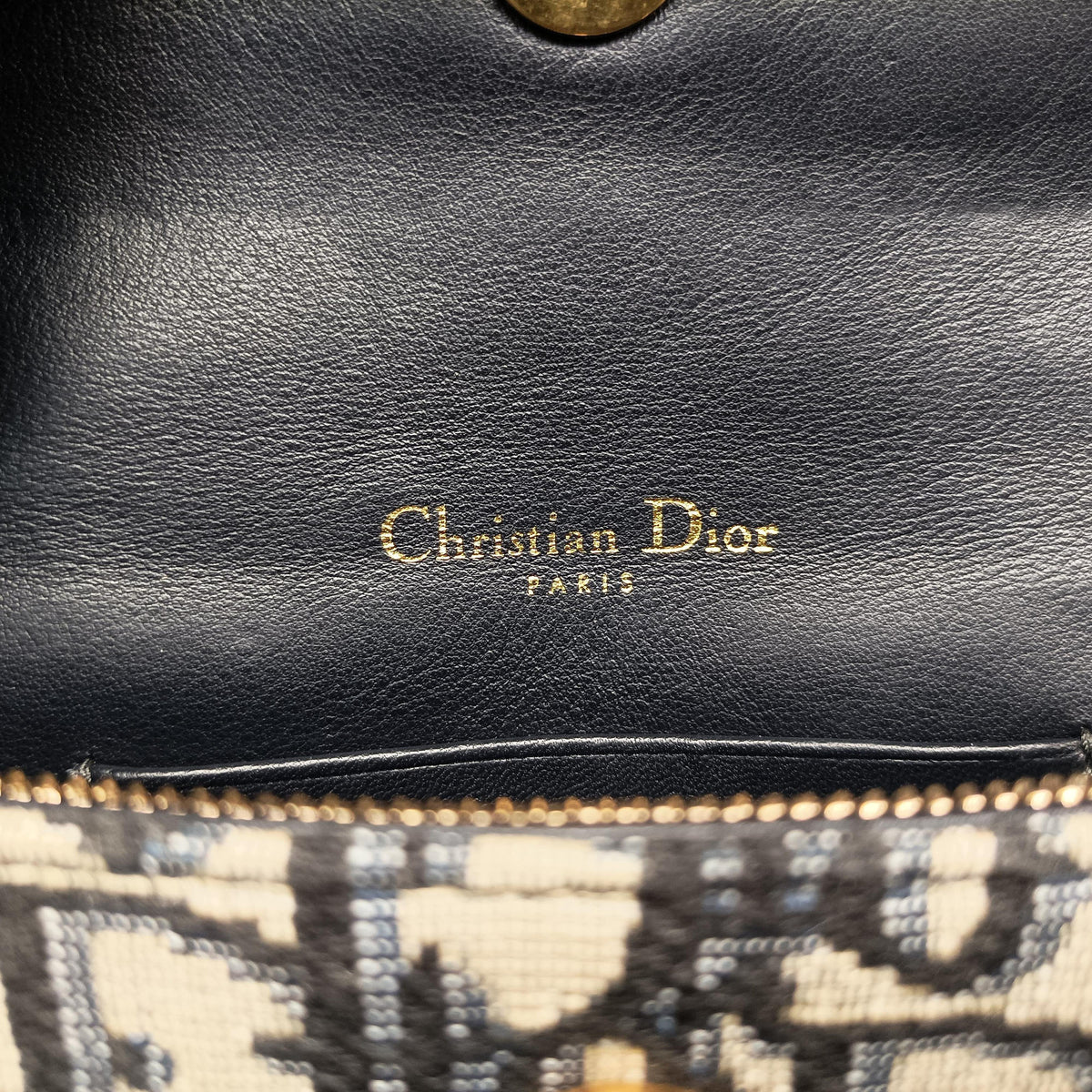 Secondhand Christian Dior Saddle Navy Jacquard x Leather  bum bag/waist bag | stylenewstar