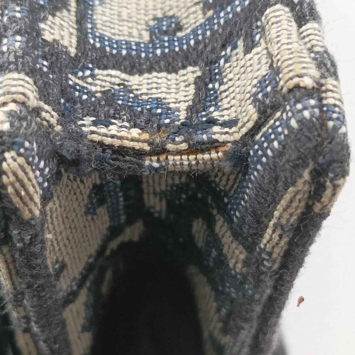 Secondhand Christian Dior Saddle Navy Jacquard x Leather  bum bag/waist bag | stylenewstar