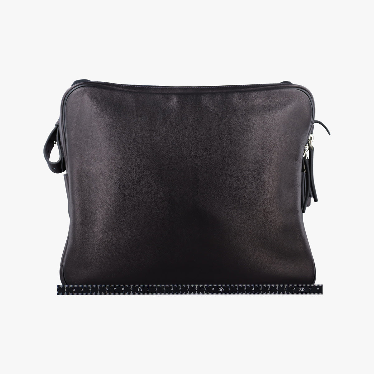 Pre-owned Hermes Hebdo Reporter Brown Evergrain Leather  shoulderbag | stylenewstar
