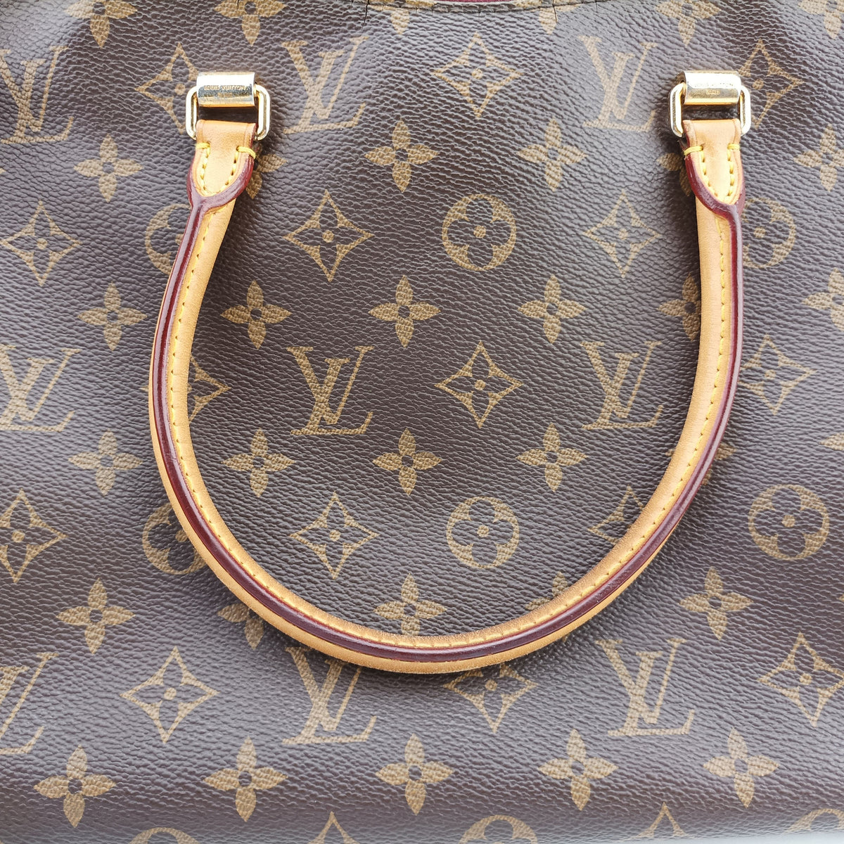 Secondhand Louis Vuitton PALLAS brown×Bordeaux Monogram Canvas×calf leather M40906 shoulderbag | stylenewstar