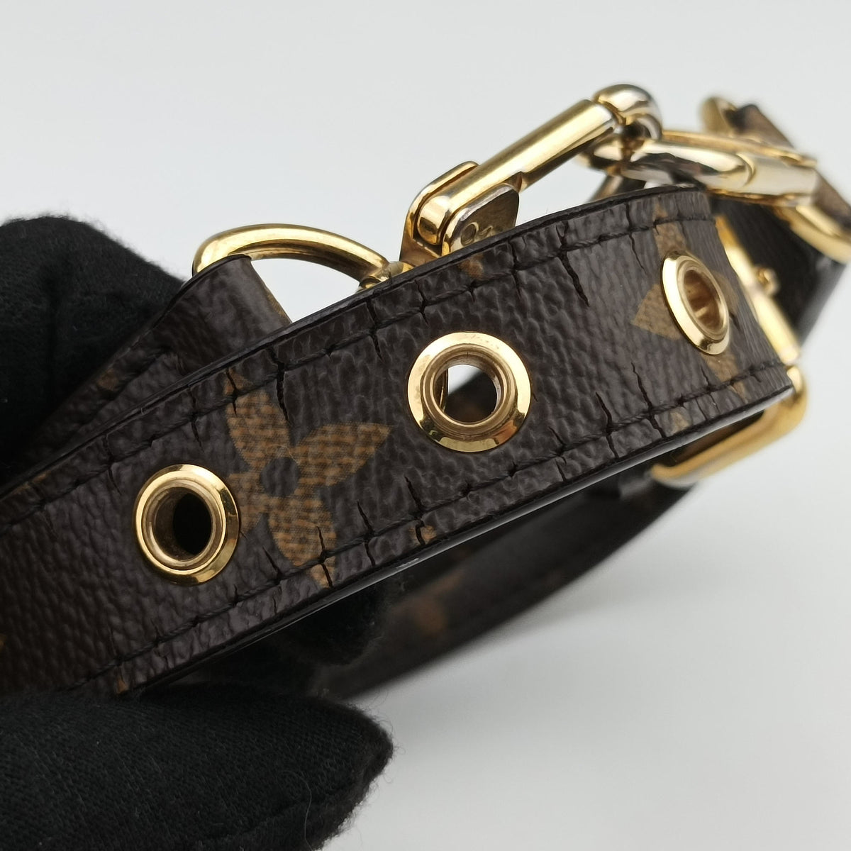 Secondhand Louis Vuitton PALLAS brown×Bordeaux Monogram Canvas×calf leather M40906 shoulderbag | stylenewstar