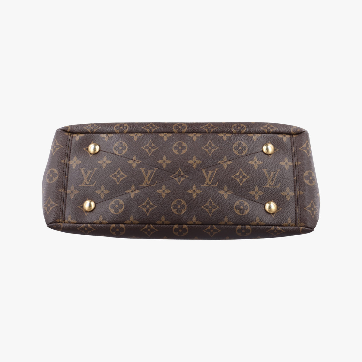 Secondhand Louis Vuitton PALLAS brown×Bordeaux Monogram Canvas×calf leather M40906 shoulderbag | stylenewstar