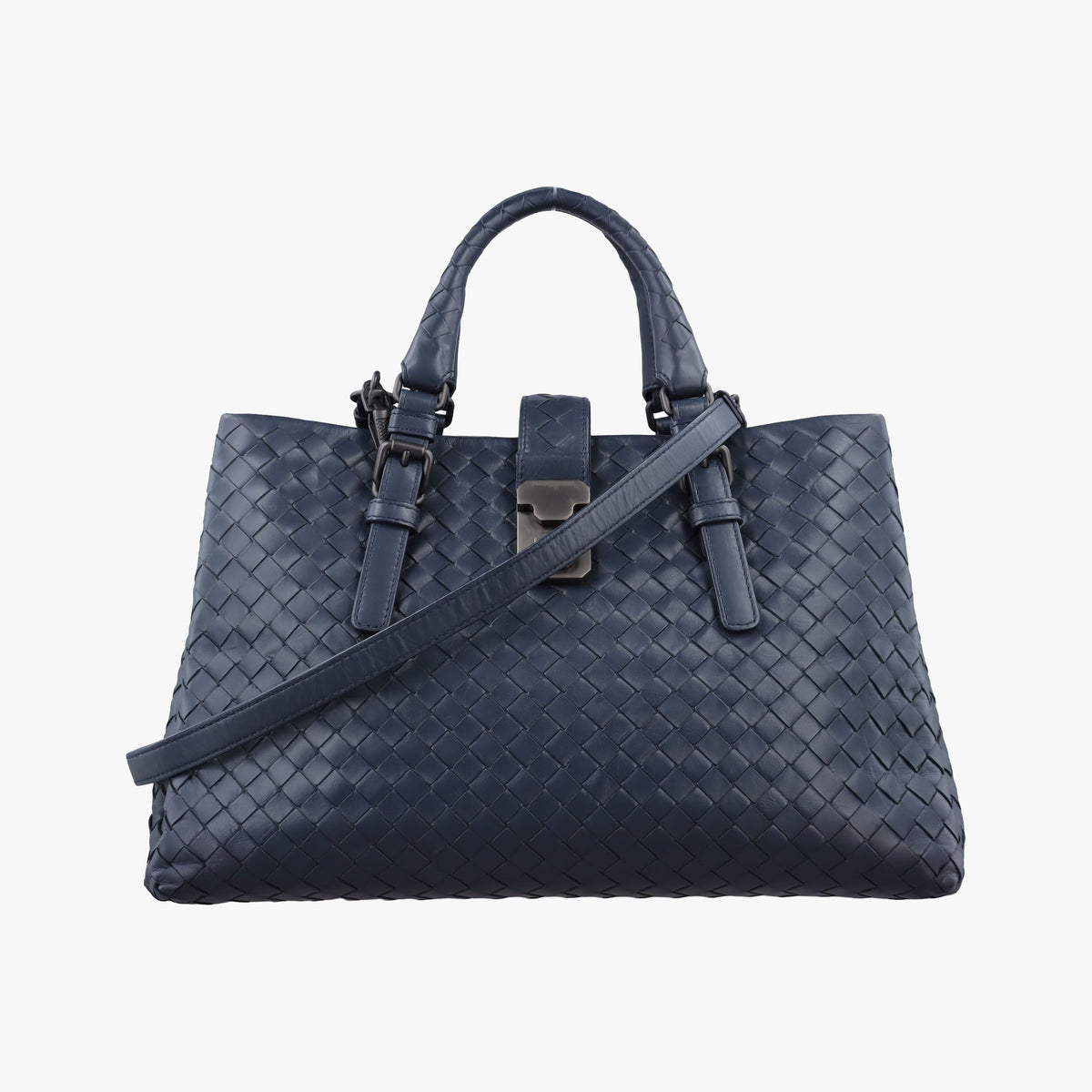 Vintage Bottega Veneta Roma Navy Lambskin  shoulderbag | stylenewstar