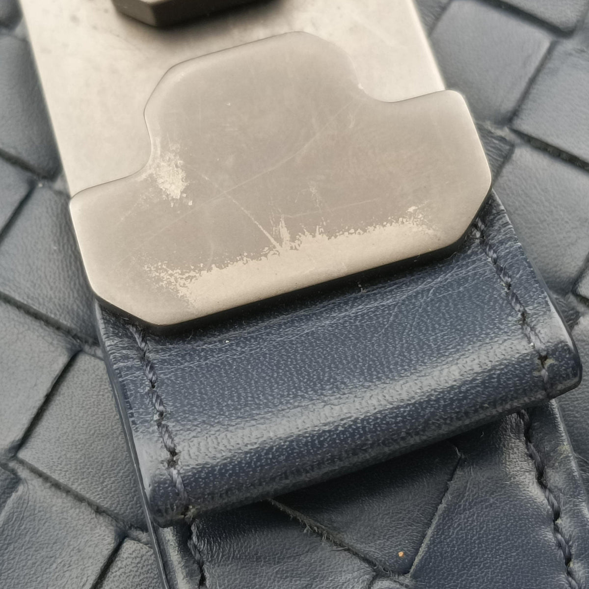 Vintage Bottega Veneta Roma Navy Lambskin  shoulderbag | stylenewstar