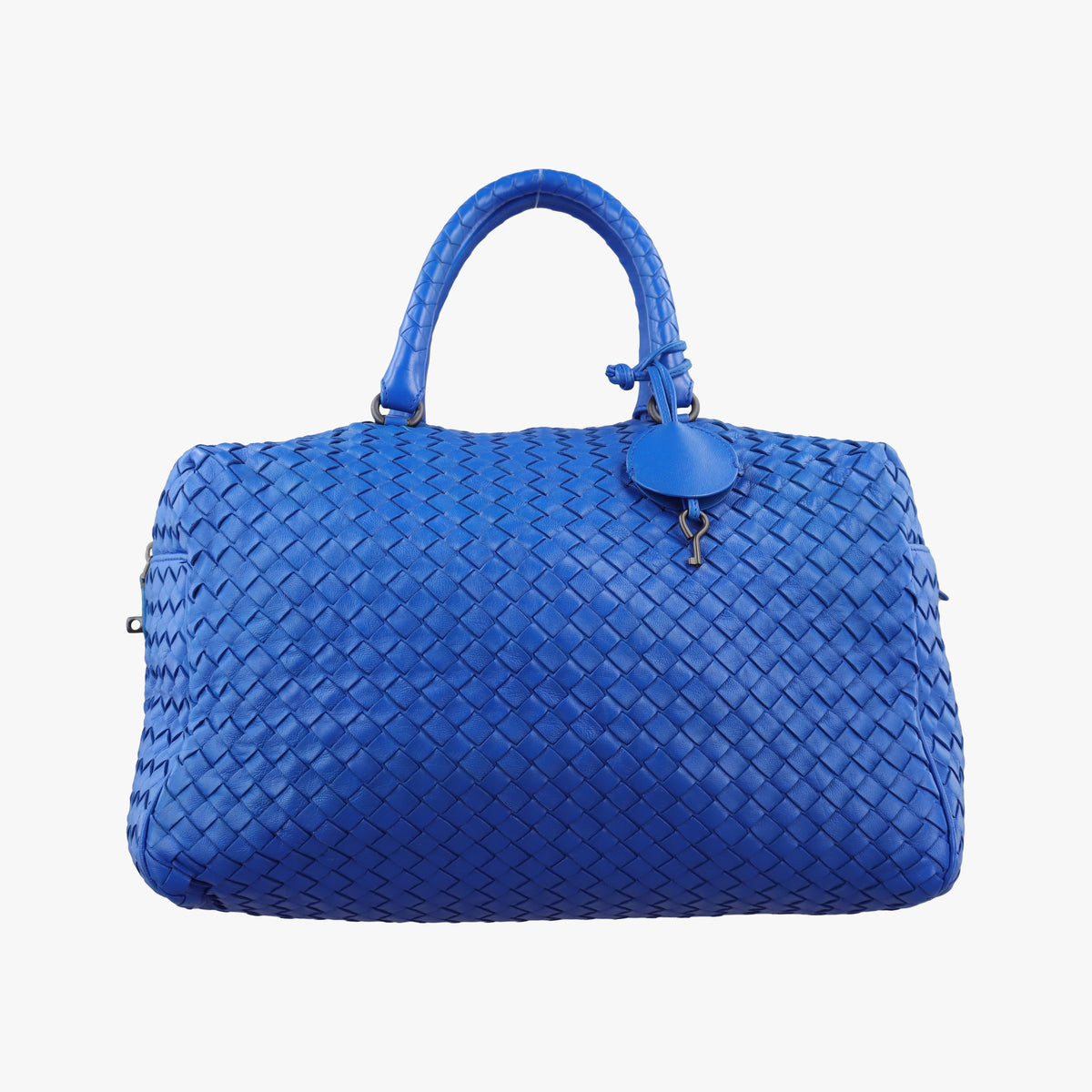 Secondhand Bottega Veneta Intrecciato Blue lambskin  handbag | stylenewstar