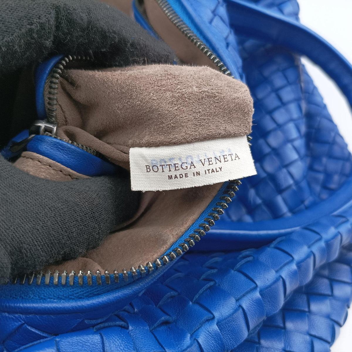 Secondhand Bottega Veneta Intrecciato Blue lambskin  handbag | stylenewstar