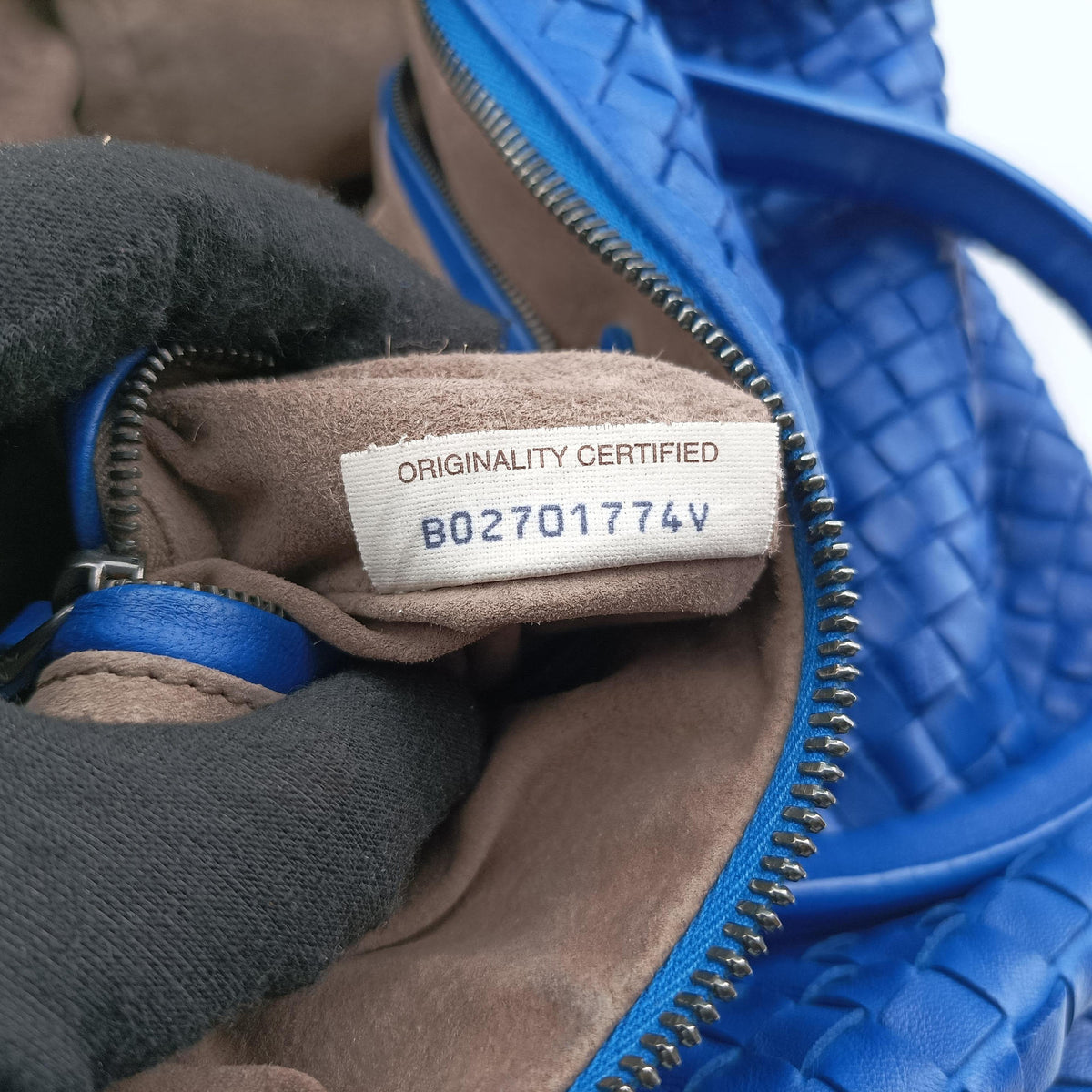 Secondhand Bottega Veneta Intrecciato Blue lambskin  handbag | stylenewstar